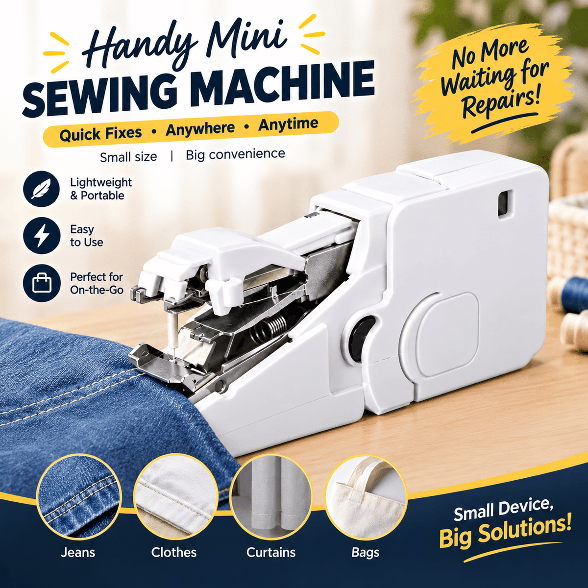 Portable Stitch Machine Quick & Easy Sewing Anywhere