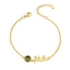 Personalized Name & Birthstone Bracelet