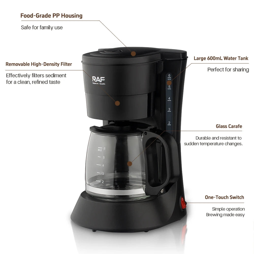 RAF R-100 automatic drip coffee maker with keep warm function