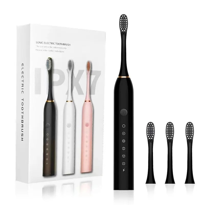 Electric ultrasonic toothbrush with six speed modes, USB rechargeable