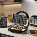 DUTRIEUX multifunction electric waffle maker with interchangeable plates
