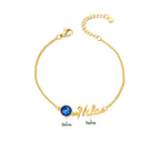Personalized Name & Birthstone Bracelet