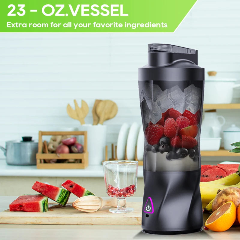 KIRAINAFLY portable USB rechargeable juicer blender, 700ml